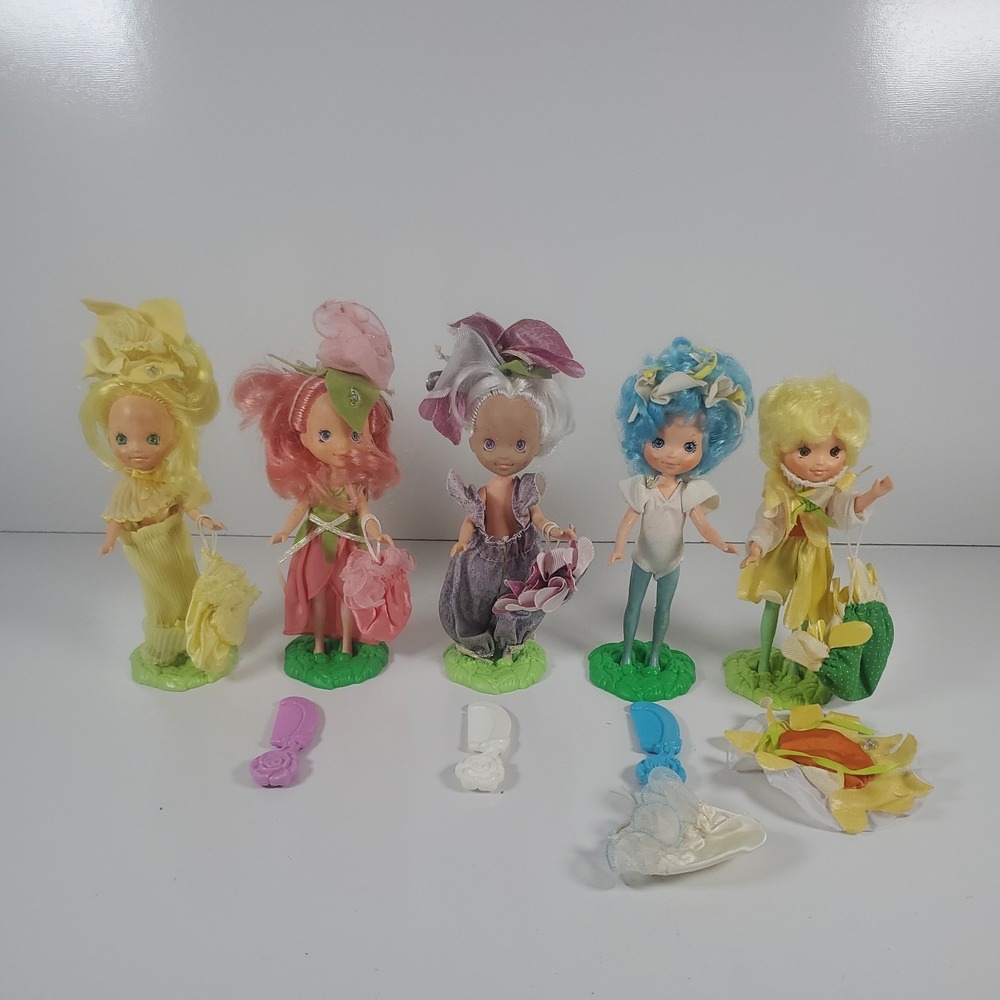 Vintage Kenner Rose Petal Place 1984 Doll Lot Daffodil Lily RoseOrchid Sunny